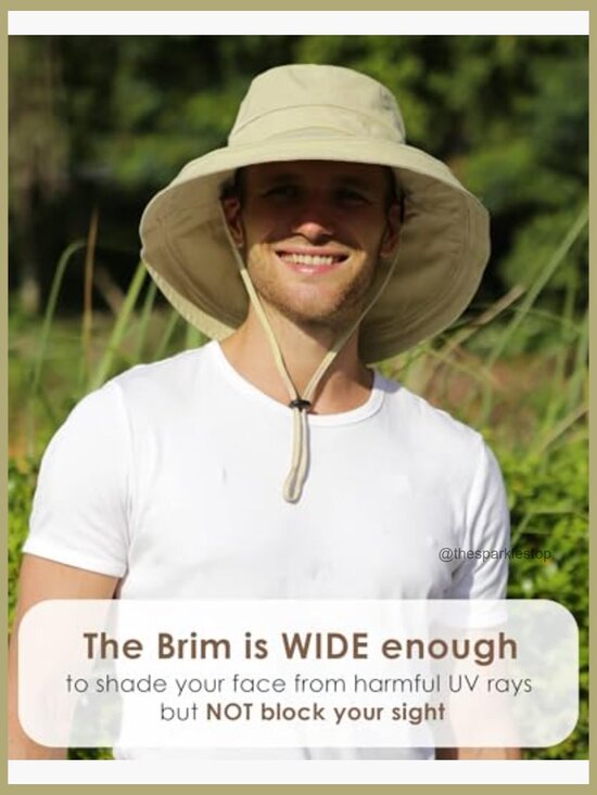 Wide Brim Cotton Sun Hat with Ponytail Hole, Foldable for Outdoor Activities